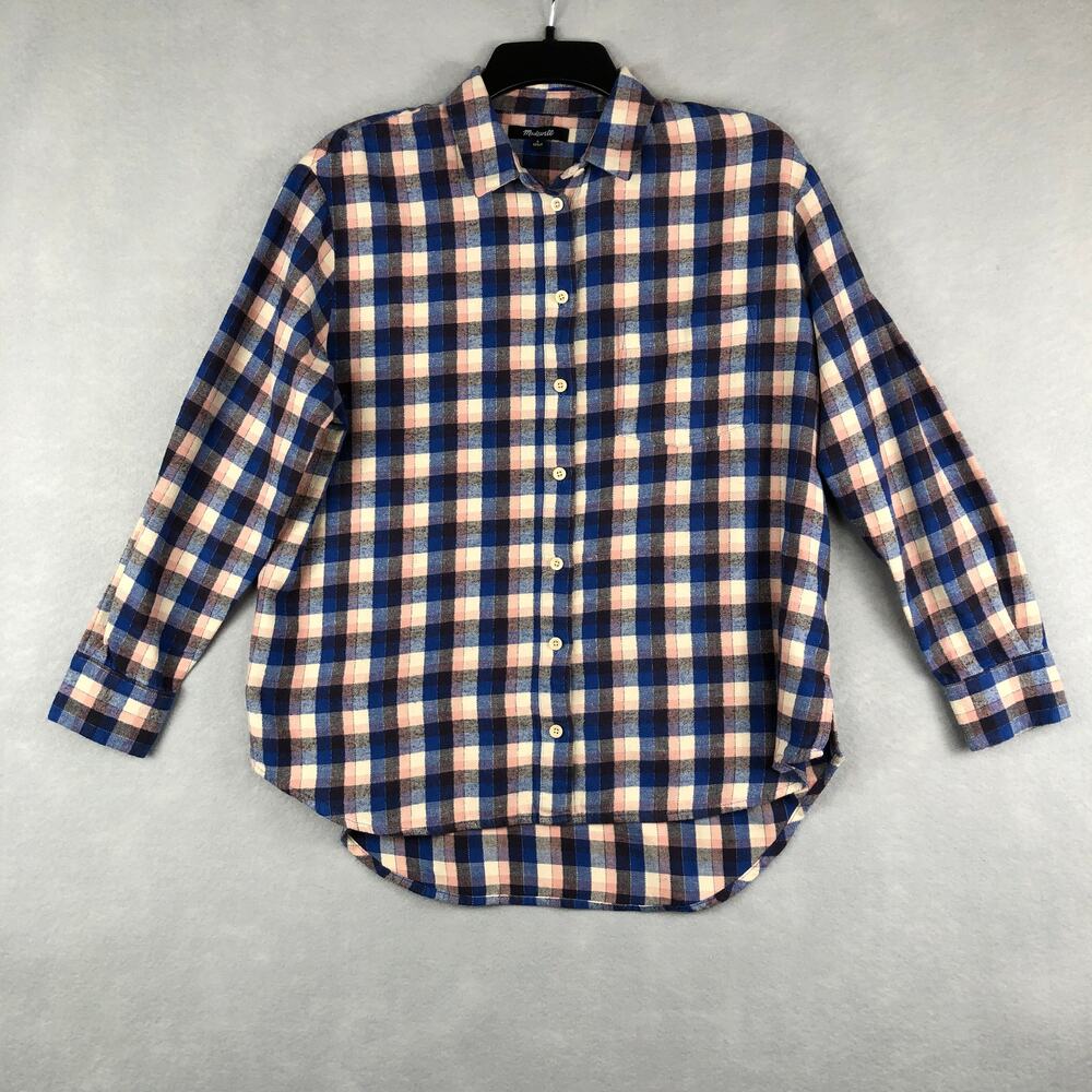 Madewell Flannel Shirt Women's Small Plaid Button Down